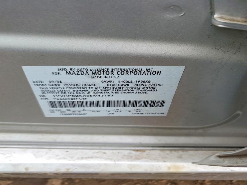 Продажа на аукционе авто 2009 Mazda 6, vin: 1YVHP82AX95M13783, номер лота: 47983166