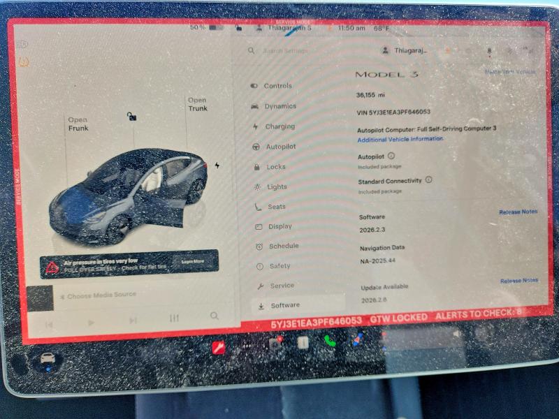 45819536 :رقم المزاد ، 5YJ3E1EA3PF646053 vin ، 2023 Tesla Model 3 مزاد بيع