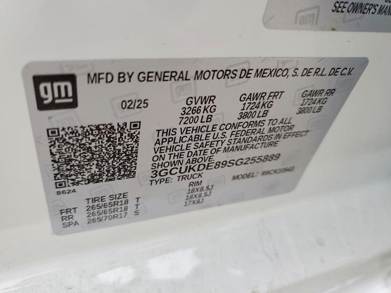 47282246 :رقم المزاد ، 3GCUKDE89SG255889 vin ، 2025 Chevrolet Silverado مزاد بيع