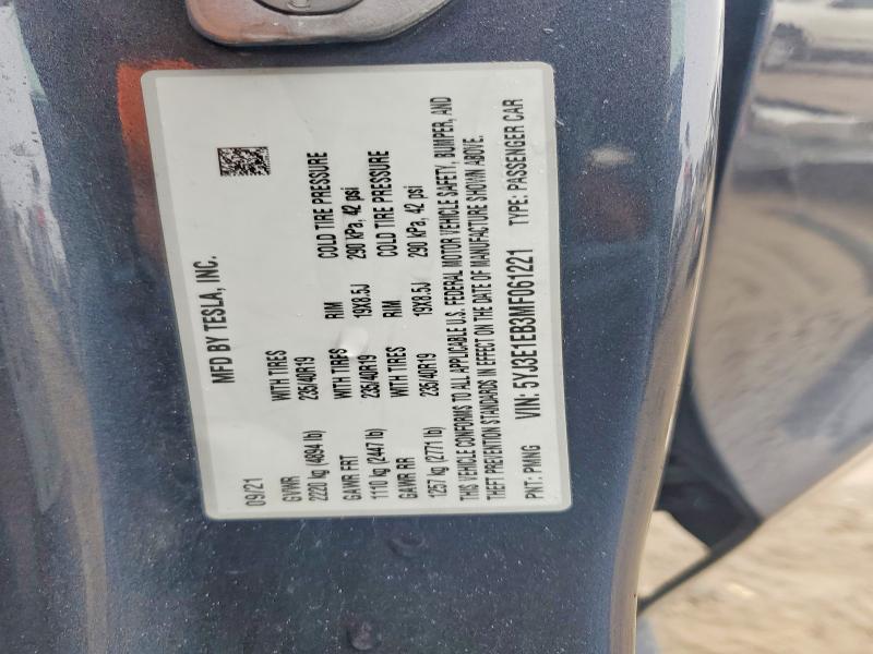 Продажа на аукционе авто 2021 Tesla Model 3, vin: 5YJ3E1EB3MF061221, номер лота: 79098845