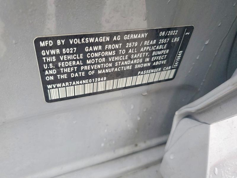 Продажа на аукционе авто 2022 Volkswagen Arteon, vin: WVWAR7AN4NE012949, номер лота: 41899056