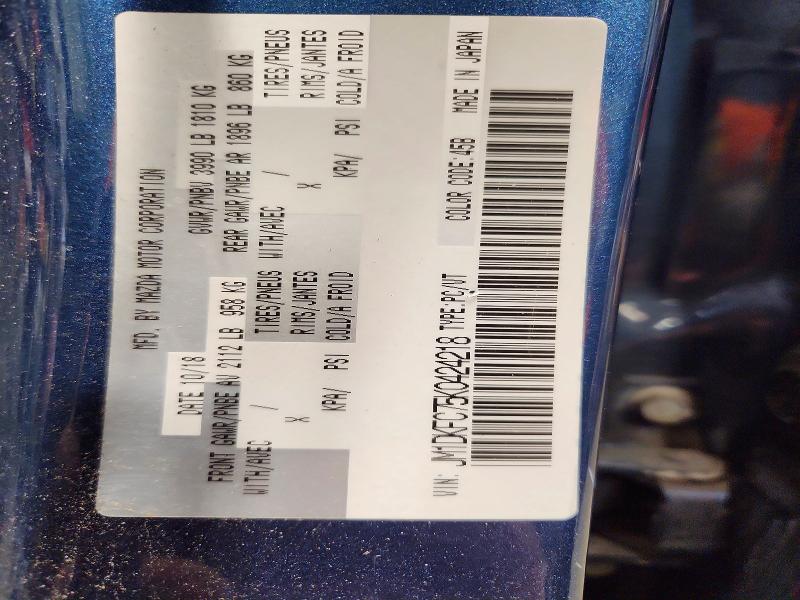 47587716 :رقم المزاد ، JM1DKFC75K0424218 vin ، 2019 Mazda Cx-3 مزاد بيع