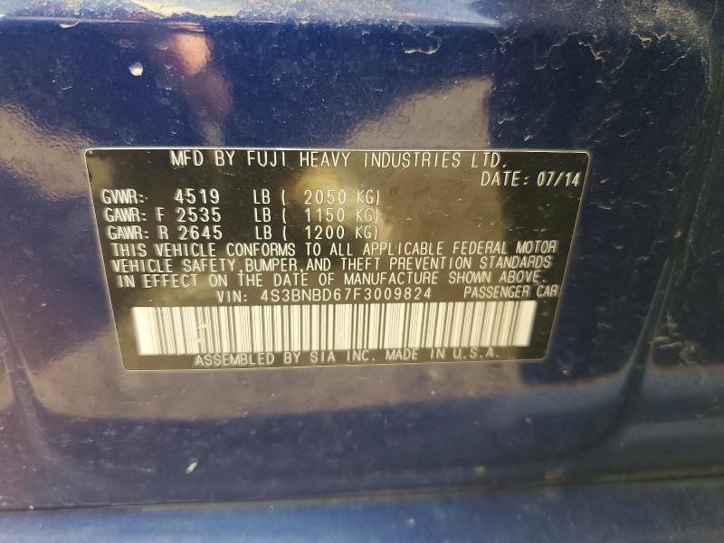 2015 Subaru Legacy მანქანა იყიდება აუქციონზე, vin: 4S3BNBD67F3009824, აუქციონის ნომერი: 46578296