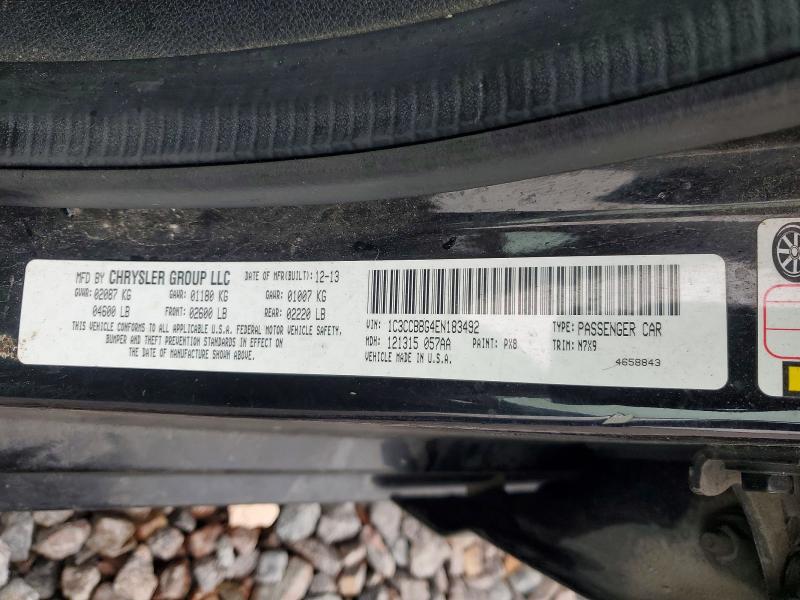 2014 Chrysler 200 მანქანა იყიდება აუქციონზე, vin: 1C3CCBBG4EN183492, აუქციონის ნომერი: 79892305