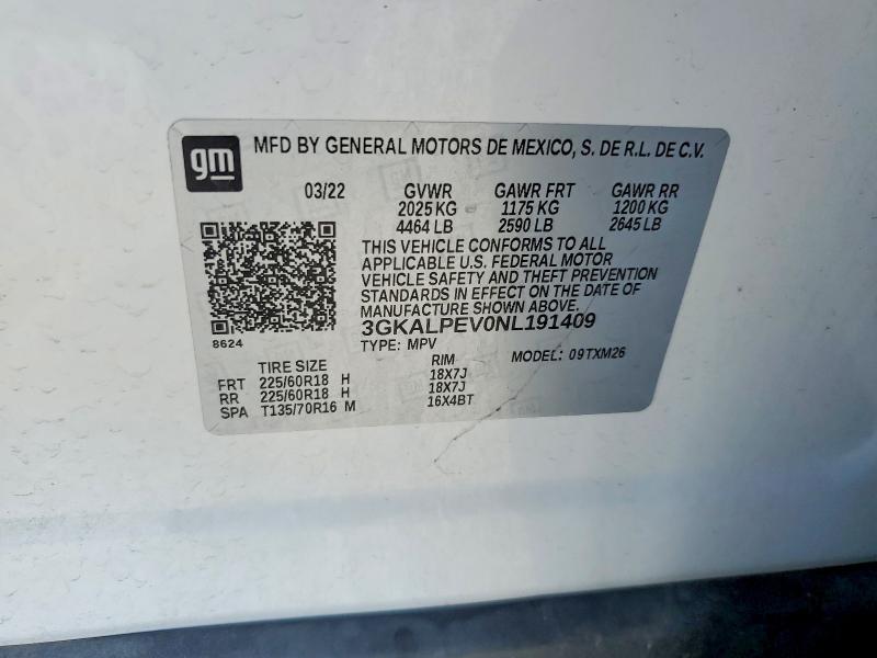 Продаж на аукціоні авто 2022 Gmc Terrain, vin: 3GKALPEV0NL191409, номер лоту: 48225896