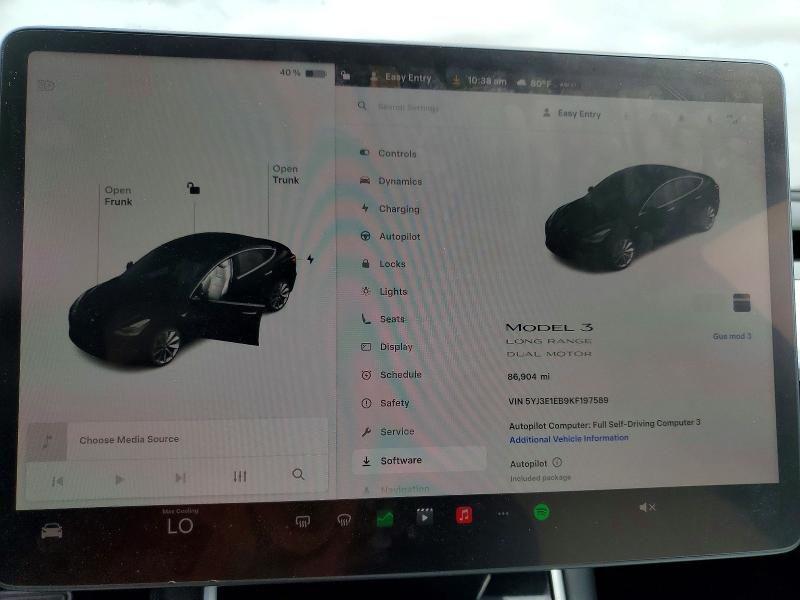 Aukcja sprzedaży 2019 Tesla Model 3, vin: 5YJ3E1EB9KF197589, numer aukcji: 48141466