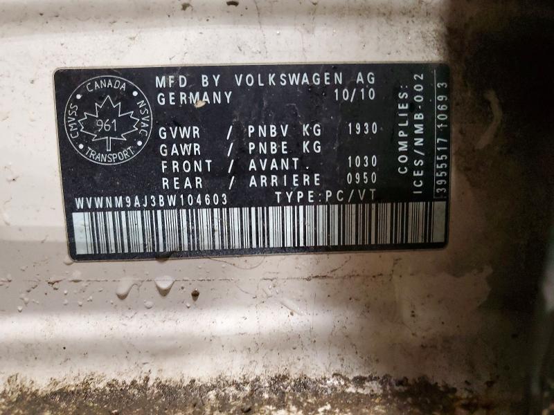 Aukcja sprzedaży 2011 Volkswagen Golf, vin: WVWNM9AJ3BW104603, numer aukcji: 79959375