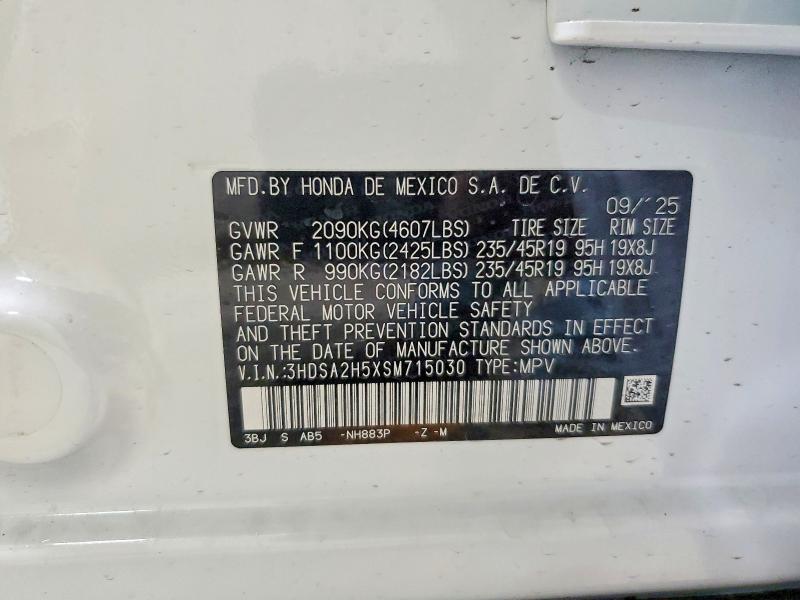 Aukcja sprzedaży 2025 Acura Adx, vin: 3HDSA2H5XSM715030, numer aukcji: 46531076