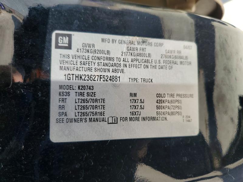 Aukcja sprzedaży 2007 Gmc Sierra, vin: 1GTHK23627F524881, numer aukcji: 47227796