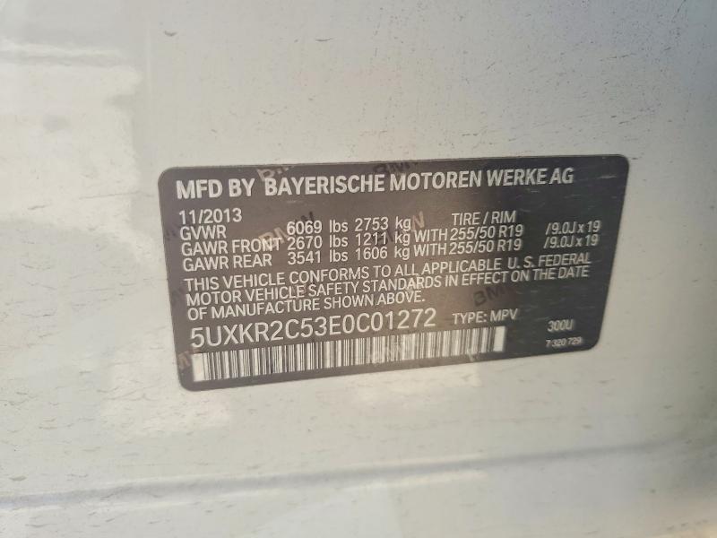47684376 :رقم المزاد ، 5UXKR2C53E0C01272 vin ، 2014 Bmw X5 مزاد بيع