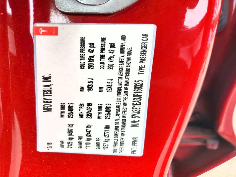 Продажа на аукционе авто 2018 Tesla Model 3, vin: 5YJ3E1EA3JF169325, номер лота: 79281435