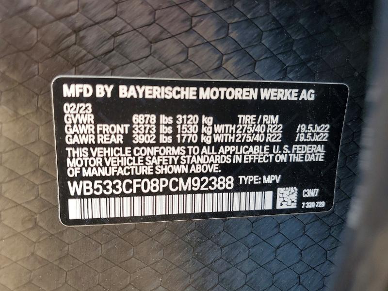 Продажа на аукционе авто 2023 Bmw Ix, vin: WB533CF08PCM92388, номер лота: 47138486