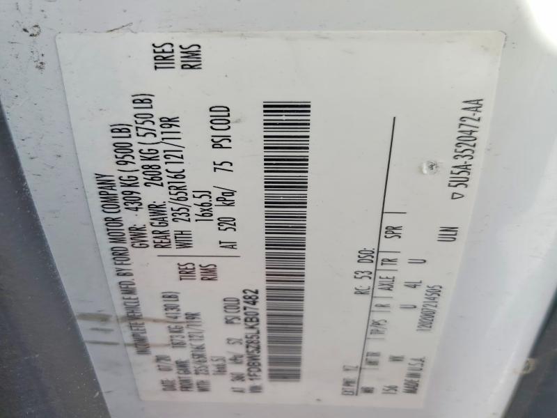 2020 Ford Transit მანქანა იყიდება აუქციონზე, vin: 1FDBW5Z85LKB07482, აუქციონის ნომერი: 79967865