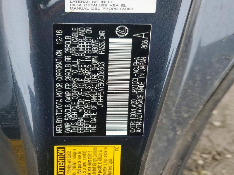 Aukcja sprzedaży 2019 Lexus Lc 500, vin: JTHHP5AY5KA006503, numer aukcji: 45527596