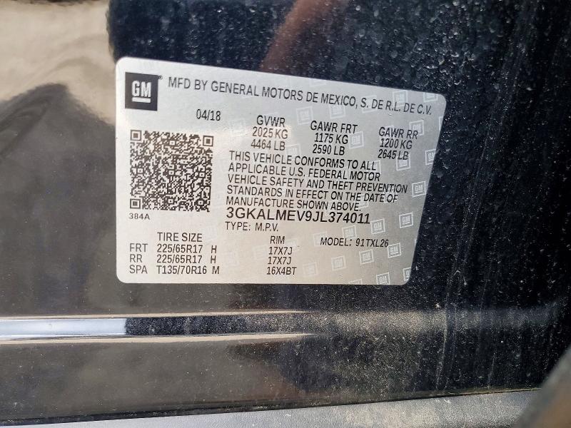 45726966 :رقم المزاد ، 3GKALMEV9JL374011 vin ، 2018 Gmc Terrain مزاد بيع