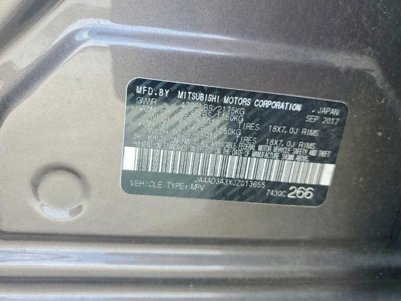 Продажа на аукционе авто 2018 Mitsubishi Outlander, vin: JA4AD3A3XJZ013655, номер лота: 47805926