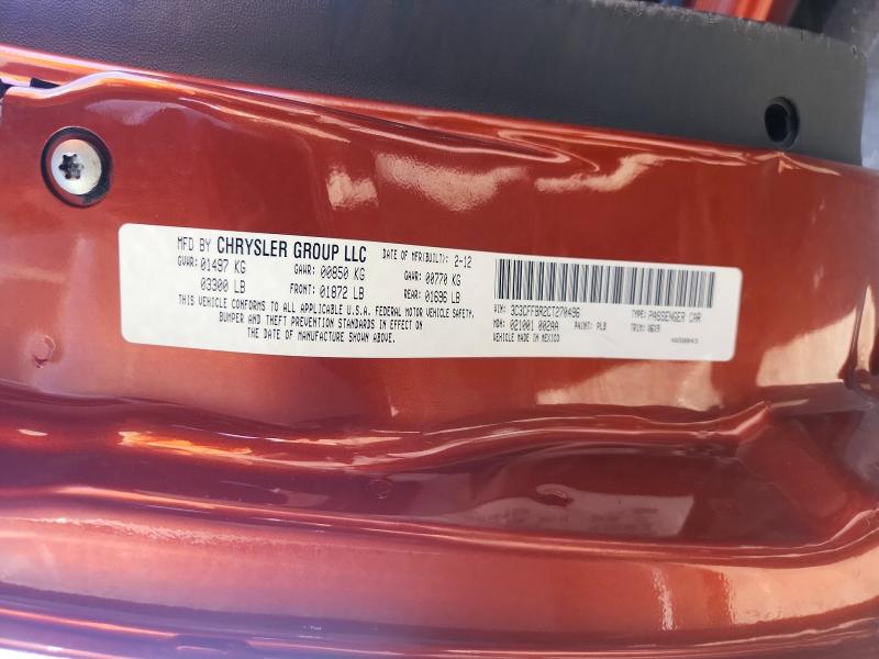 2012 Fiat 500 მანქანა იყიდება აუქციონზე, vin: 3C3CFFBR2CT270496, აუქციონის ნომერი: 46552686