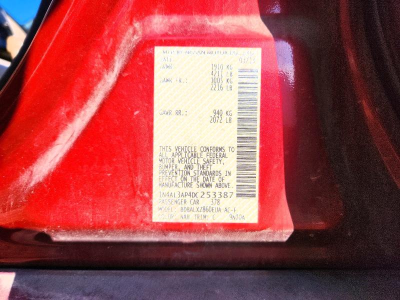 46837666 :رقم المزاد ، 1N4AL3AP4DC253387 vin ، 2013 Nissan Altima مزاد بيع