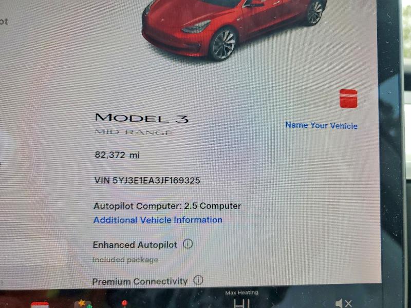 Продажа на аукционе авто 2018 Tesla Model 3, vin: 5YJ3E1EA3JF169325, номер лота: 79281435