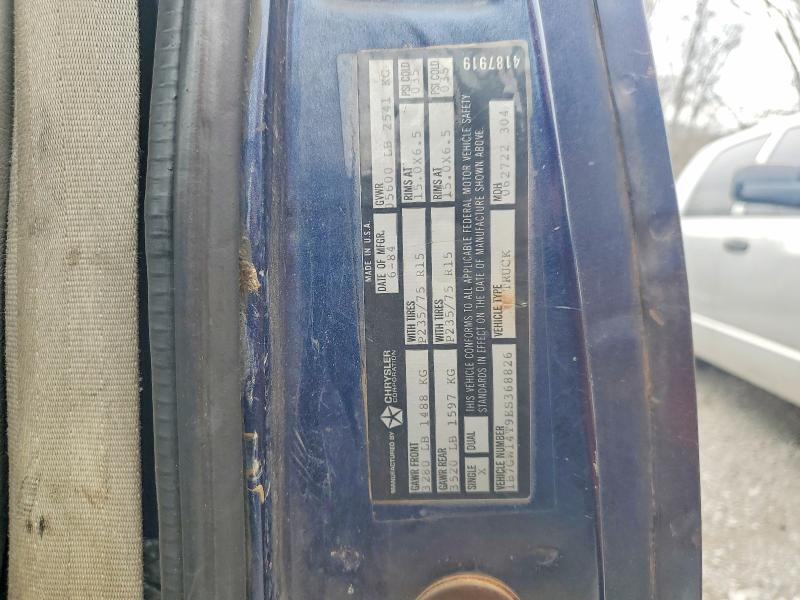 79466525 :رقم المزاد ، 1B7GW14T9ES368826 vin ، 1984 Dodge W-series مزاد بيع