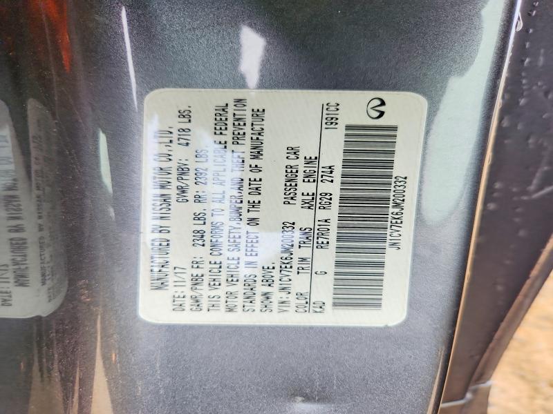 Aukcja sprzedaży 2018 Infiniti Q60, vin: JN1CV7EK6JM200332, numer aukcji: 41781636