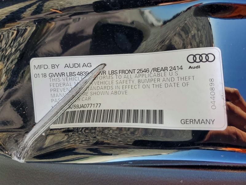 Продаж на аукціоні авто 2018 Audi S5, vin: WAUP4AF59JA077177, номер лоту: 45805846