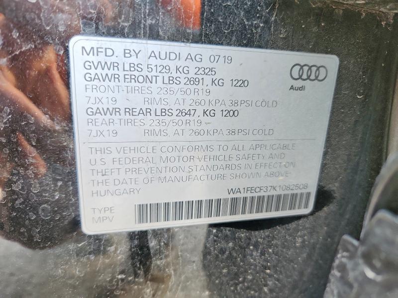 Продаж на аукціоні авто 2019 Audi Q3, vin: WA1FECF37K1082508, номер лоту: 48178106