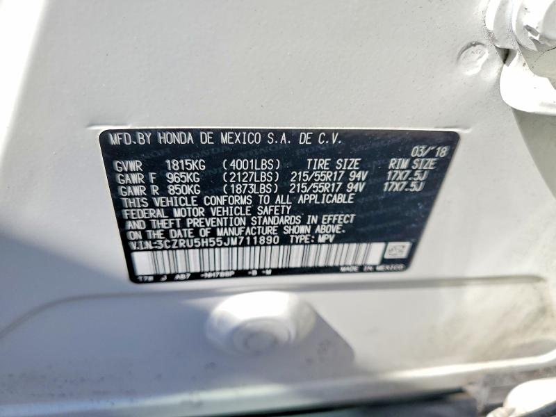 41972546 :رقم المزاد ، 3CZRU5H55JM711890 vin ، 2018 Honda Hr-v مزاد بيع