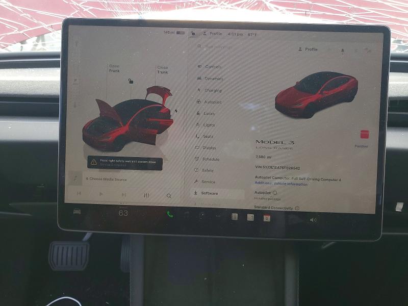2025 Tesla Model 3 მანქანა იყიდება აუქციონზე, vin: 5YJ3E1EA7SF026542, აუქციონის ნომერი: 79555585