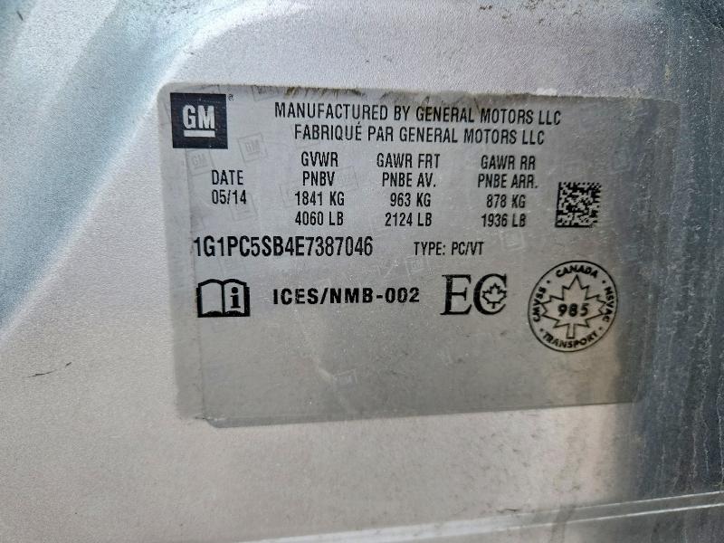 Продаж на аукціоні авто 2014 Chevrolet Cruze, vin: 1G1PC5SB4E7387046, номер лоту: 77888465