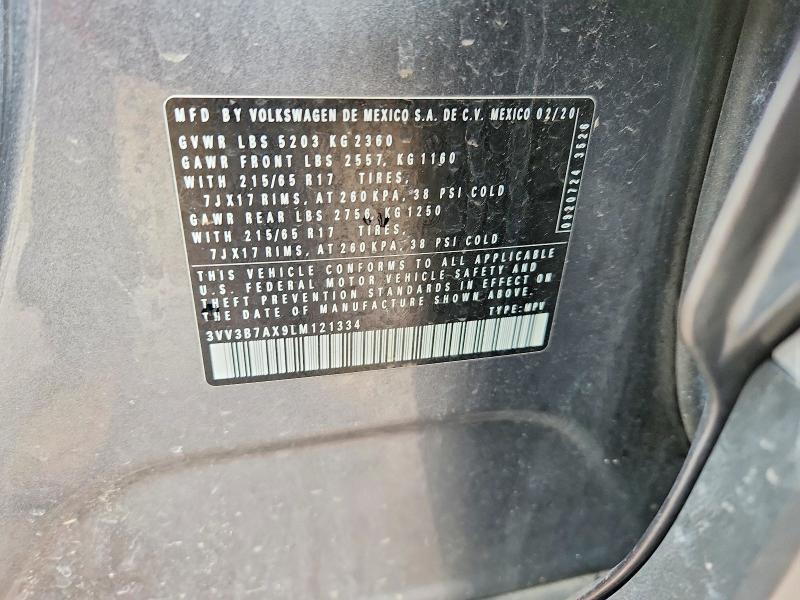 Продажа на аукционе авто 2020 Volkswagen Tiguan, vin: 3VV3B7AX9LM121334, номер лота: 46047486