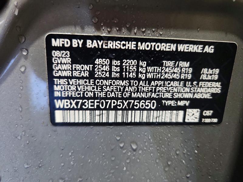 Продажа на аукционе авто 2023 Bmw X1, vin: WBX73EF07P5X75650, номер лота: 79624665