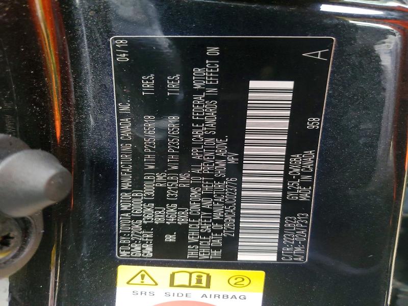 78289515 :رقم المزاد ، 2T2BGMCA5JC023776 vin ، 2018 Lexus Rx 450h مزاد بيع