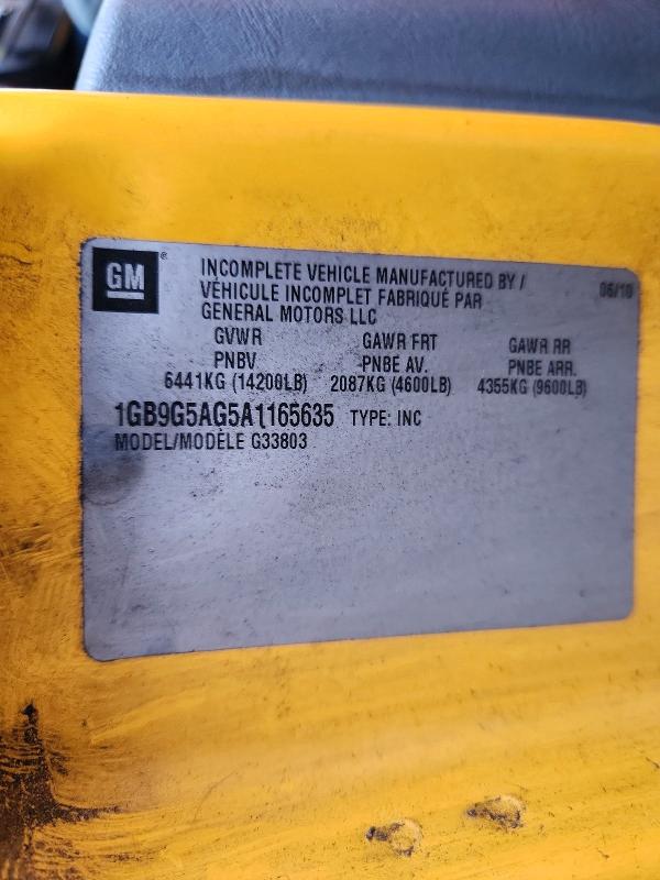 Auction sale of the 2010 Thomas School Bus, vin: 1GB9G5AG5A1165635, lot number: 75969905