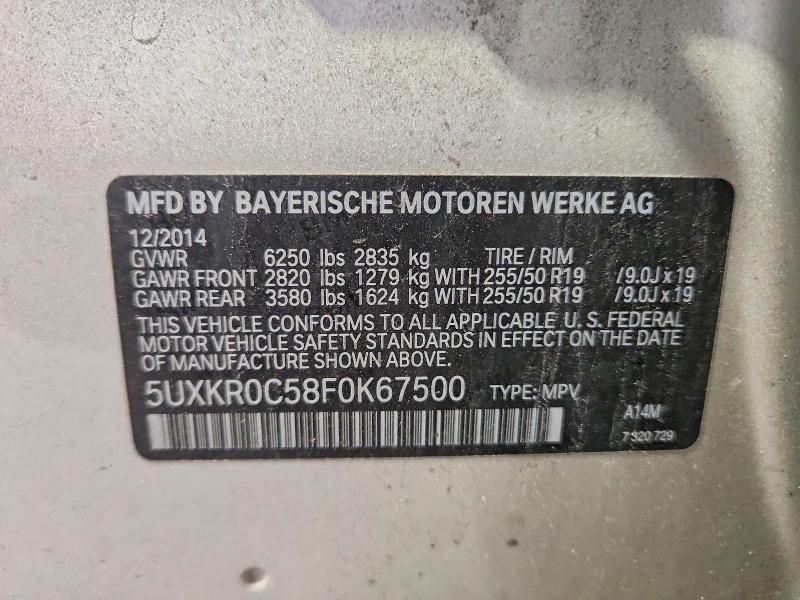 Продажа на аукционе авто 2015 Bmw X5, vin: 5UXKR0C58F0K67500, номер лота: 47968106