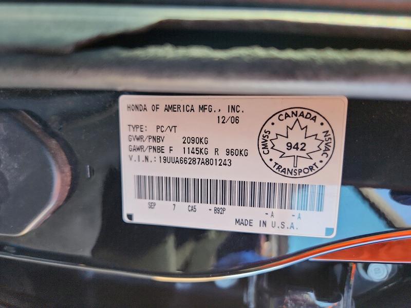 Продаж на аукціоні авто 2007 Acura Tl, vin: 19UUA66287A801243, номер лоту: 46825996