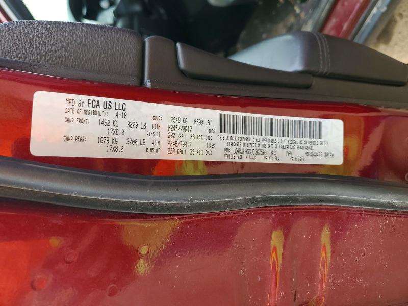 Продаж на аукціоні авто 2018 Jeep Grand Cherokee, vin: 1C4RJFAG3JC367509, номер лоту: 47868816