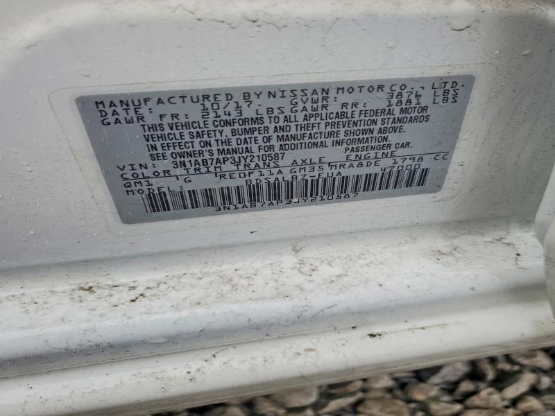 Aukcja sprzedaży 2018 Nissan Sentra, vin: 3N1AB7AP3JY210587, numer aukcji: 79122445