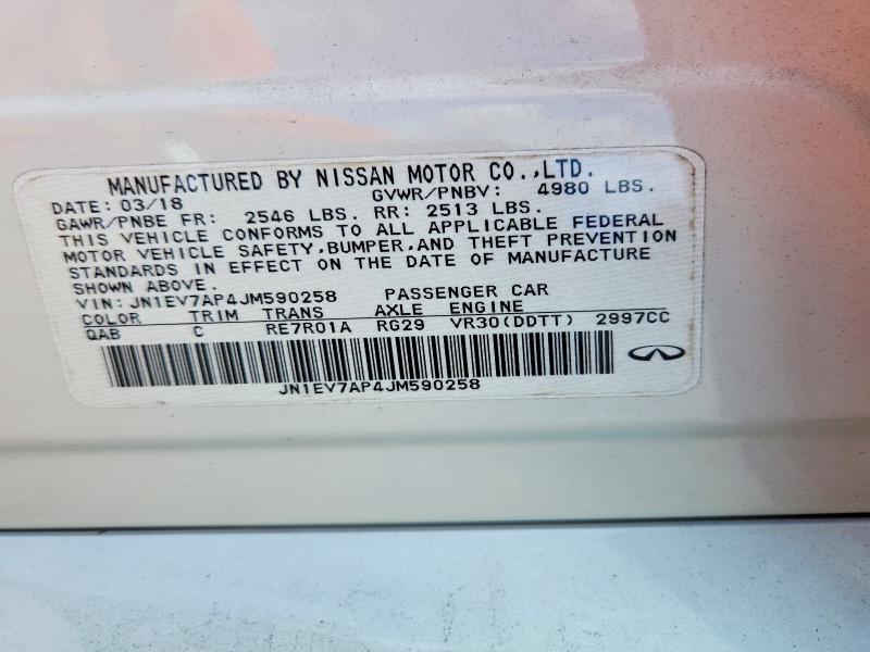 Aukcja sprzedaży 2018 Infiniti Q50, vin: JN1EV7AP4JM590258, numer aukcji: 79681175