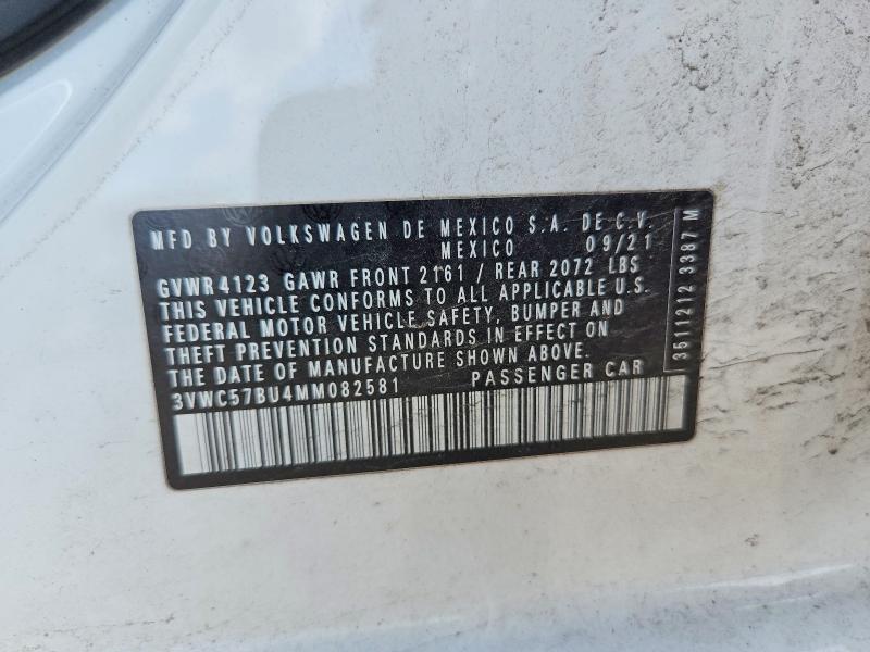 Продажа на аукционе авто 2021 Volkswagen Jetta, vin: 3VWC57BU4MM082581, номер лота: 47594366