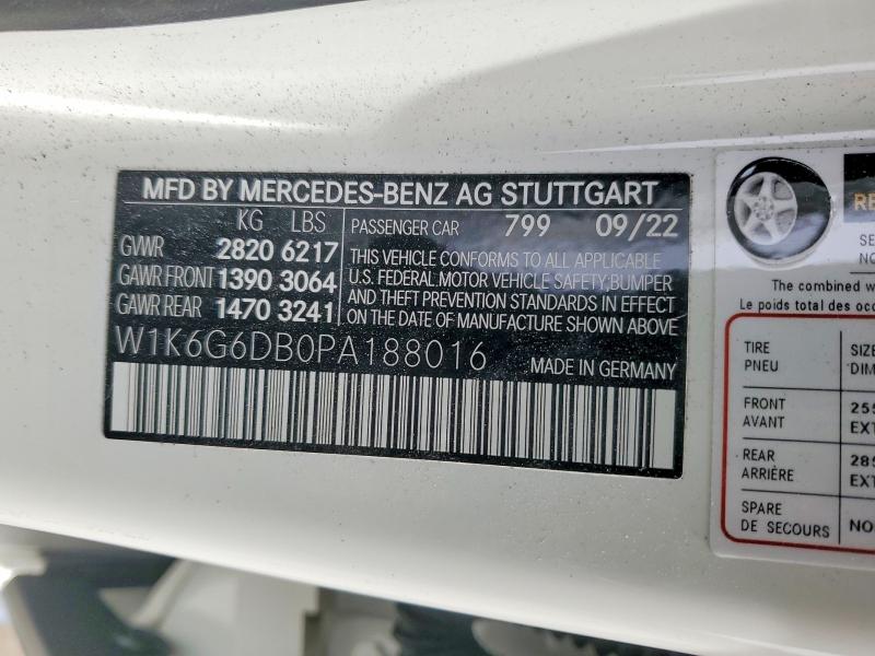 Продажа на аукционе авто 2023 Mercedes-benz S500, vin: W1K6G6DB0PA188016, номер лота: 46518106