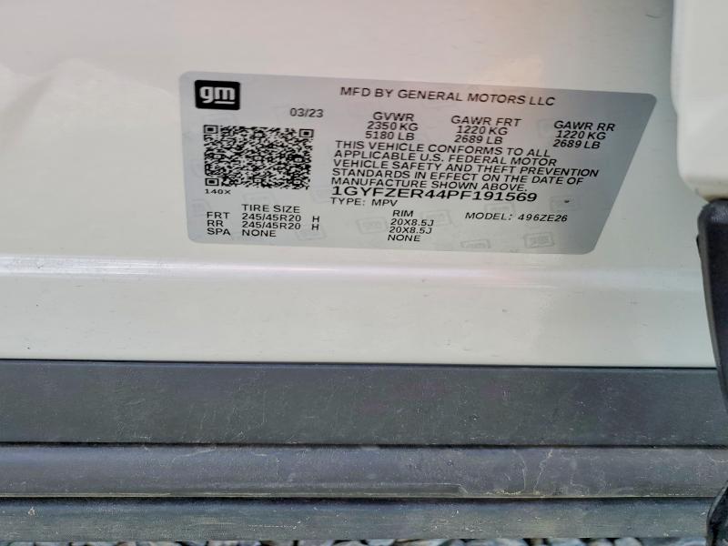 45516946 :رقم المزاد ، 1GYFZER44PF191569 vin ، 2023 Cadillac Xt4 مزاد بيع