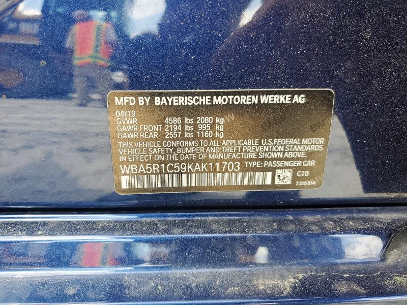 Aukcja sprzedaży 2019 Bmw 330i, vin: WBA5R1C59KAK11703, numer aukcji: 47039426