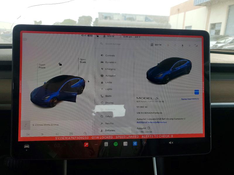 48060976 :رقم المزاد ، 5YJ3E1EA7KF309233 vin ، 2019 Tesla Model 3 مزاد بيع