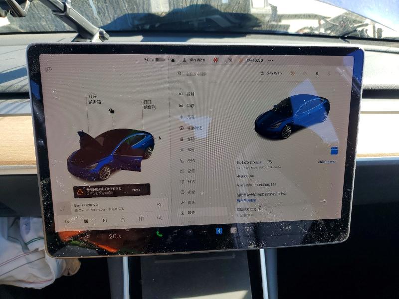 Продажа на аукционе авто 2020 Tesla Model 3, vin: 5YJ3E1EA0LF661331, номер лота: 46226876