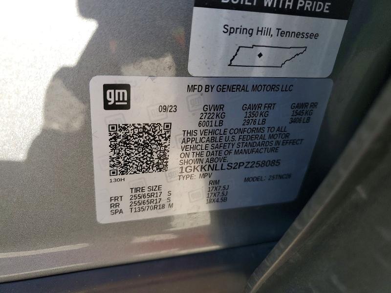 45476966 :رقم المزاد ، 1GKKNLLS2PZ258085 vin ، 2023 Gmc Acadia مزاد بيع