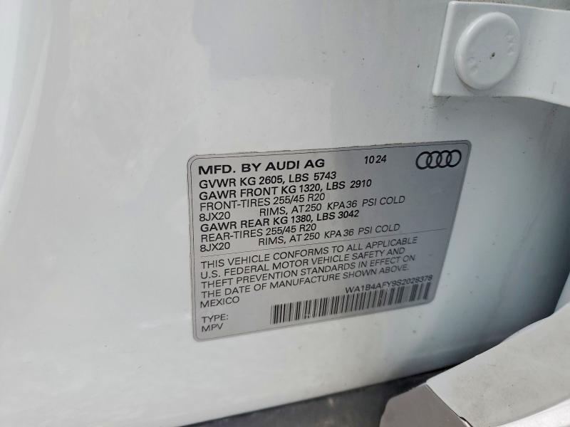 Продажа на аукционе авто 2025 Audi Sq5, vin: WA1B4AFY9S2028378, номер лота: 46893026
