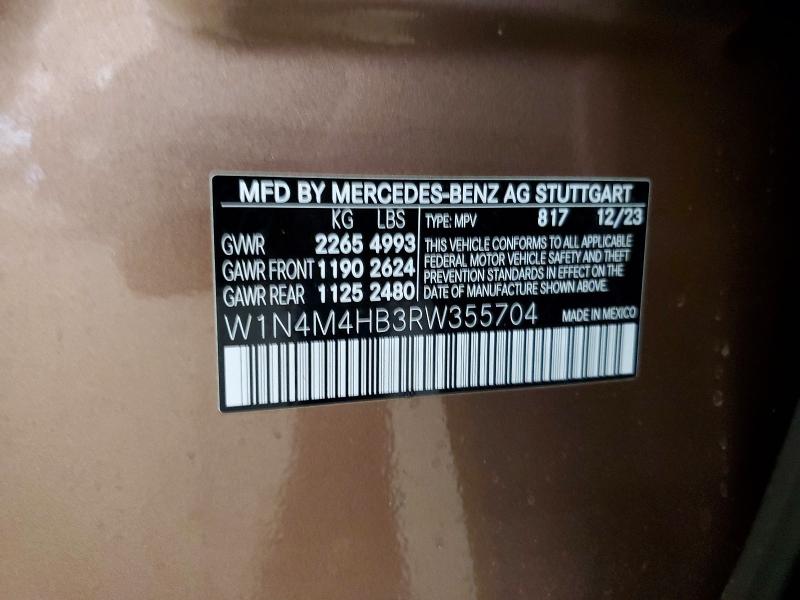 2024 Mercedes-benz Glb მანქანა იყიდება აუქციონზე, vin: W1N4M4HB3RW355704, აუქციონის ნომერი: 79258185
