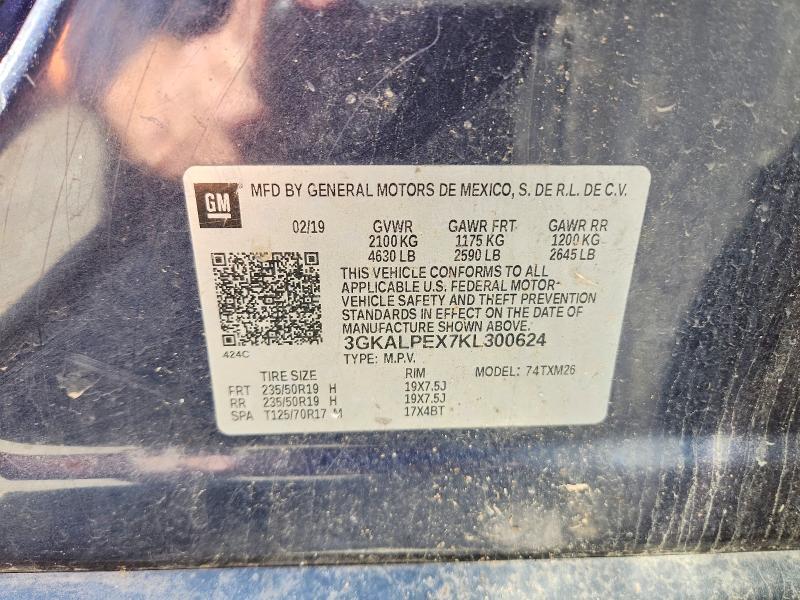 2019 Gmc Terrain Slt მანქანა იყიდება აუქციონზე, vin: 3GKALPEX7KL300624, აუქციონის ნომერი: 49010816