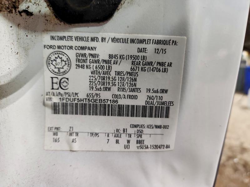 78611605 :رقم المزاد ، 1FDUF5HT5GEB57186 vin ، 2016 Ford F550 مزاد بيع